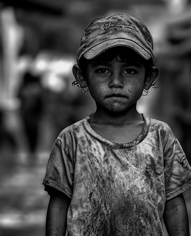 Un niño con gorra mirando a la cámara